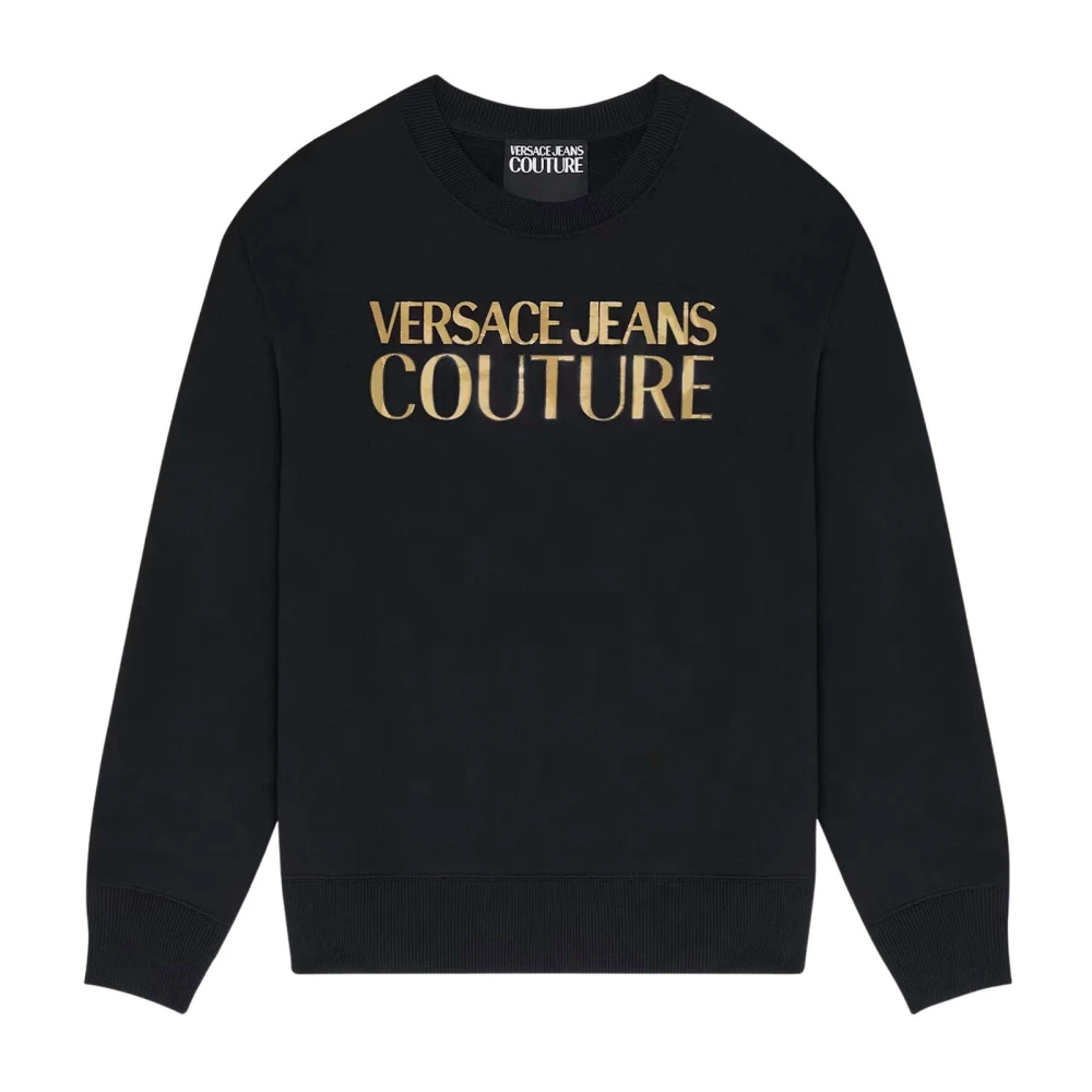 Versace Jeans Couture Logo Sweater in Zwart Black Heren