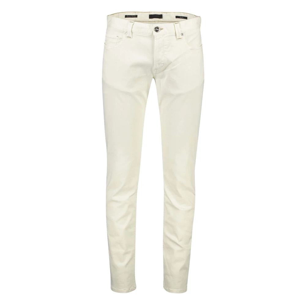 Alberto Stijlvolle Ecru Jeans Upgrade Collectie Beige Heren