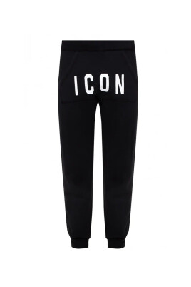 sorte-joggingbukser-med-ikonprint