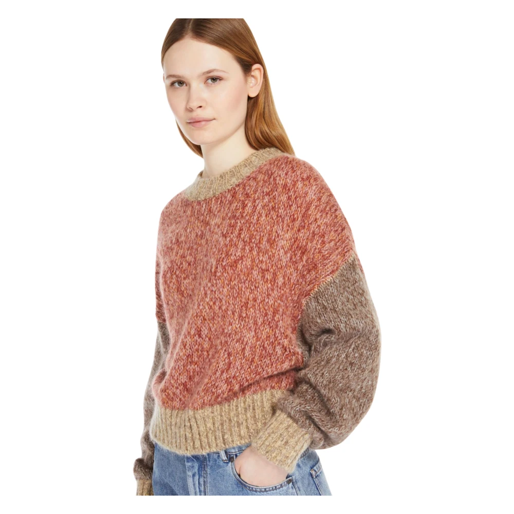Max Mara Weekend Roze Mohair Trui Zachte Pasvorm Pink Dames