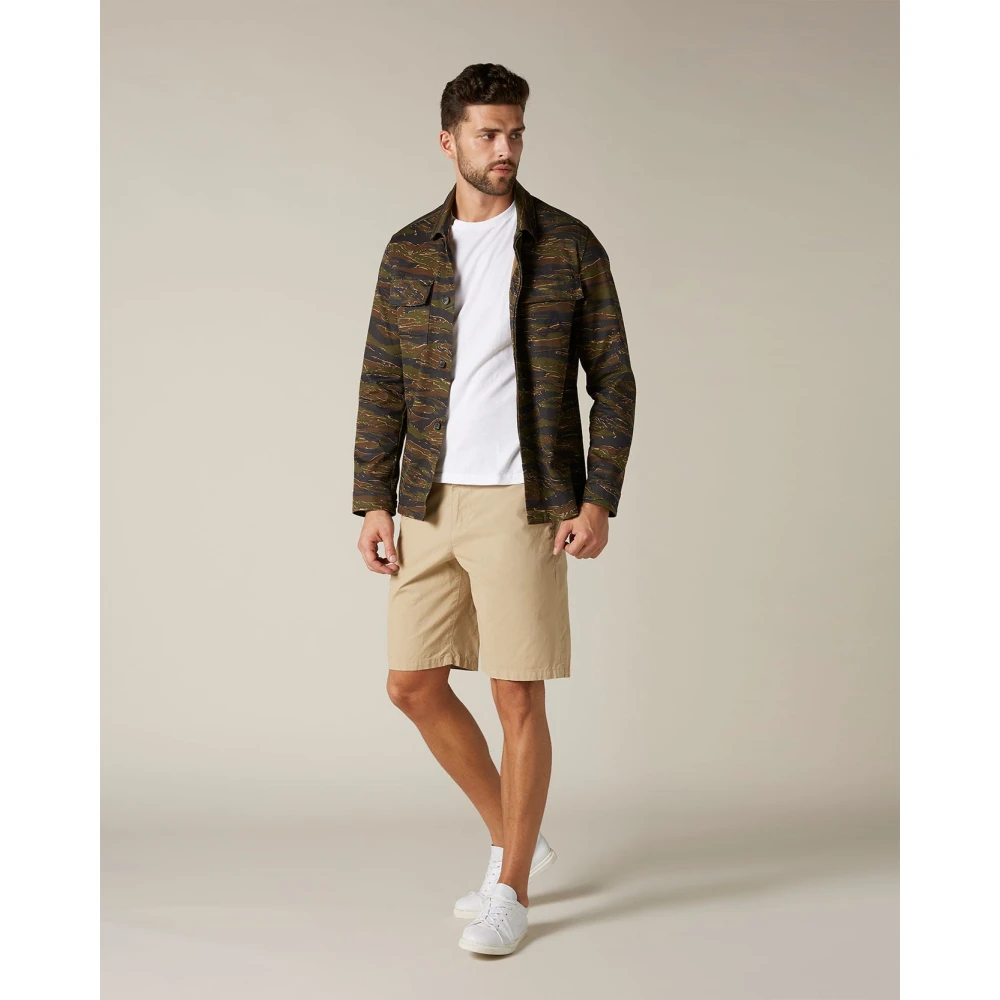7 For All Mankind Shorts de sport décontractés pour hommes Beige Heren
