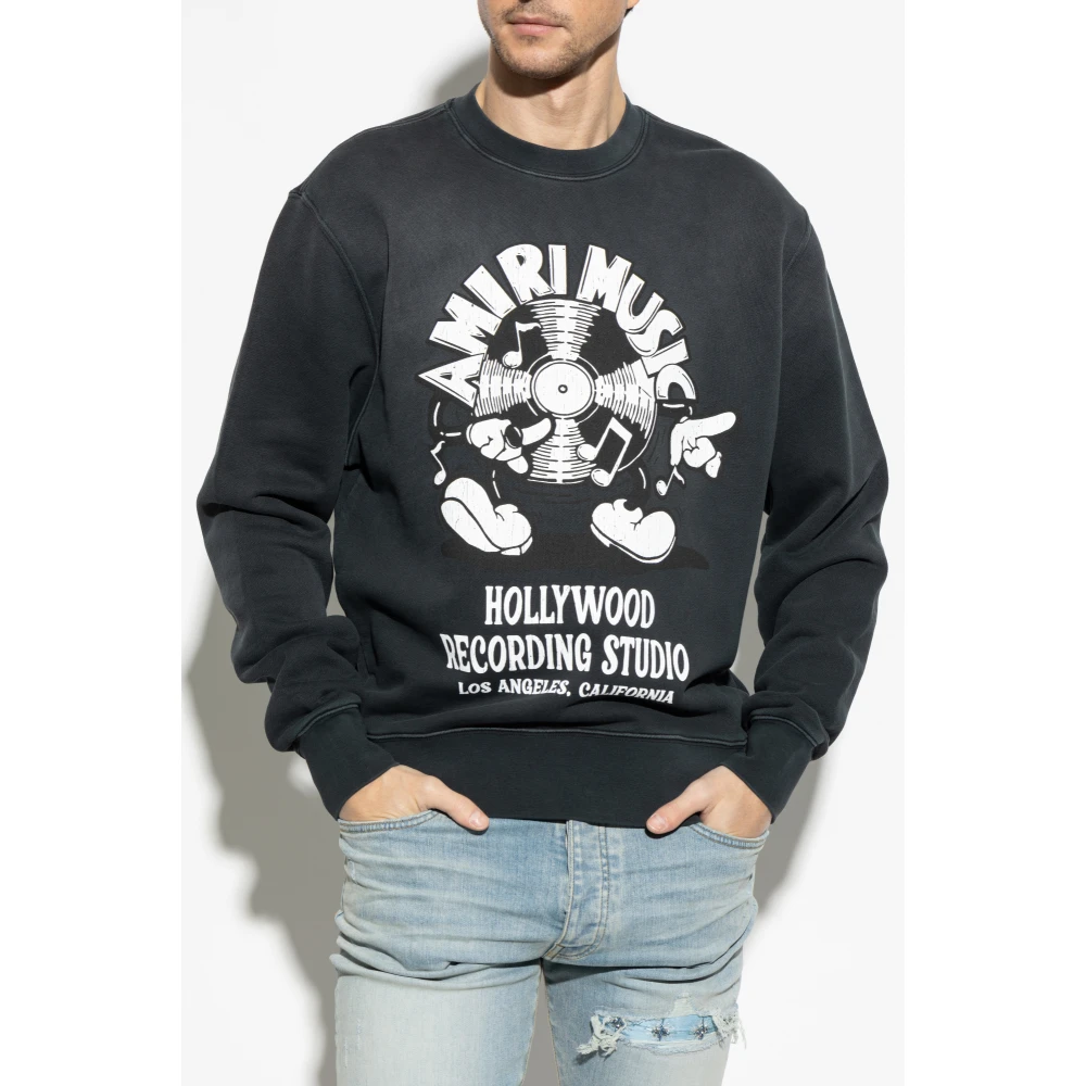 Amiri Gedrukte sweatshirt Black Heren