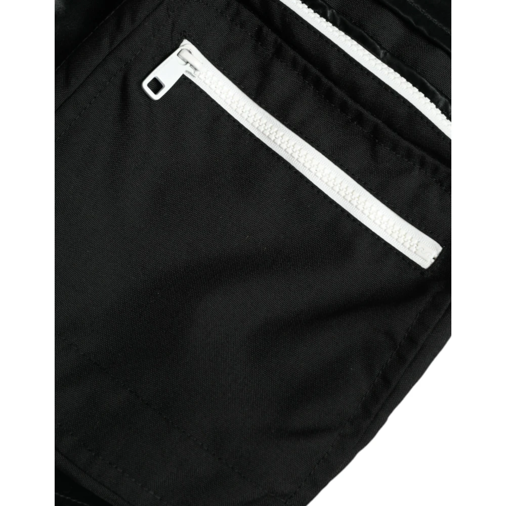 Dolce & Gabbana Zwarte Nylon Cargo Jogger Sweatpants Black Heren