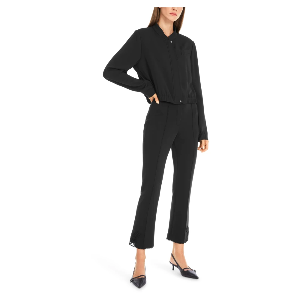 Marc Cain Frederica Scubajersey Vlinderdetail Broek Black Dames