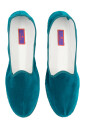 chaussures-unisexes-en-velours-vert-uni