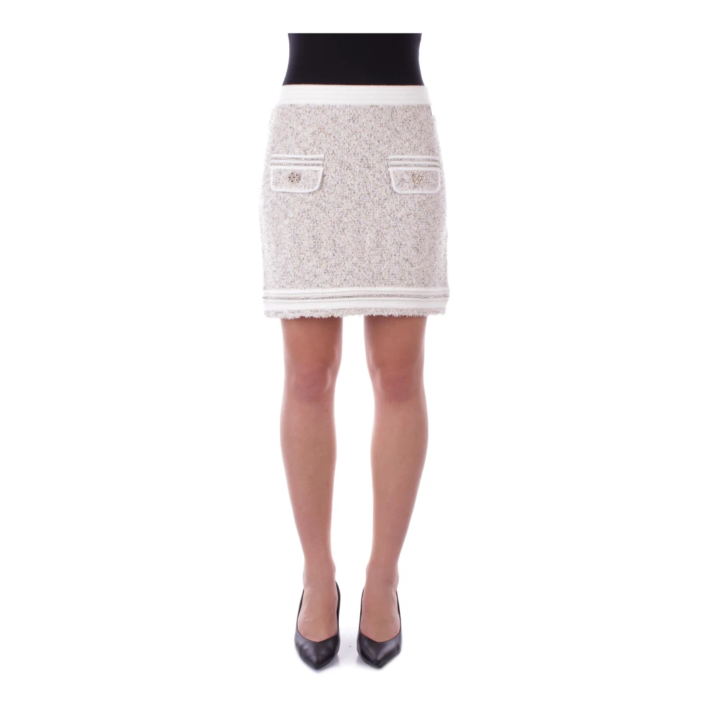 Blugirl Beige Rok met Voorlogo Beige Dames