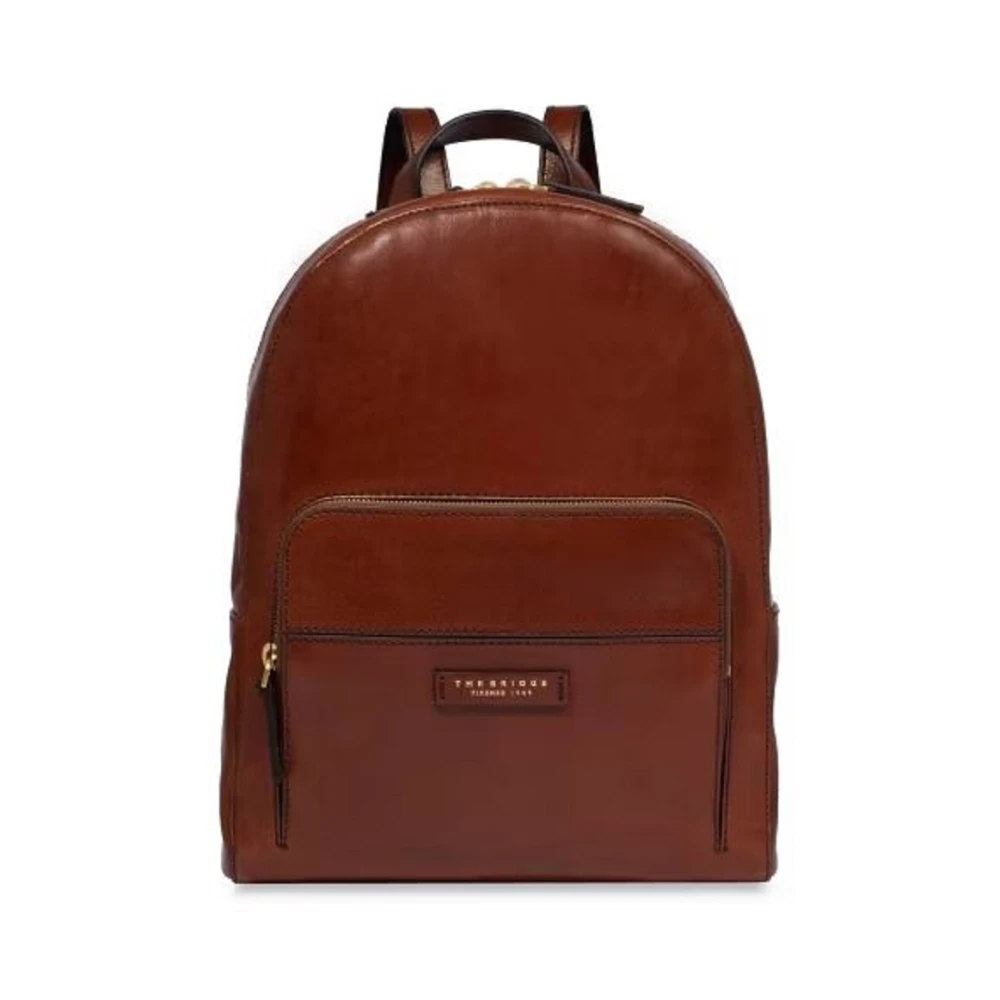 The Bridge Women's Brown Leather Bucket Bag Backpack