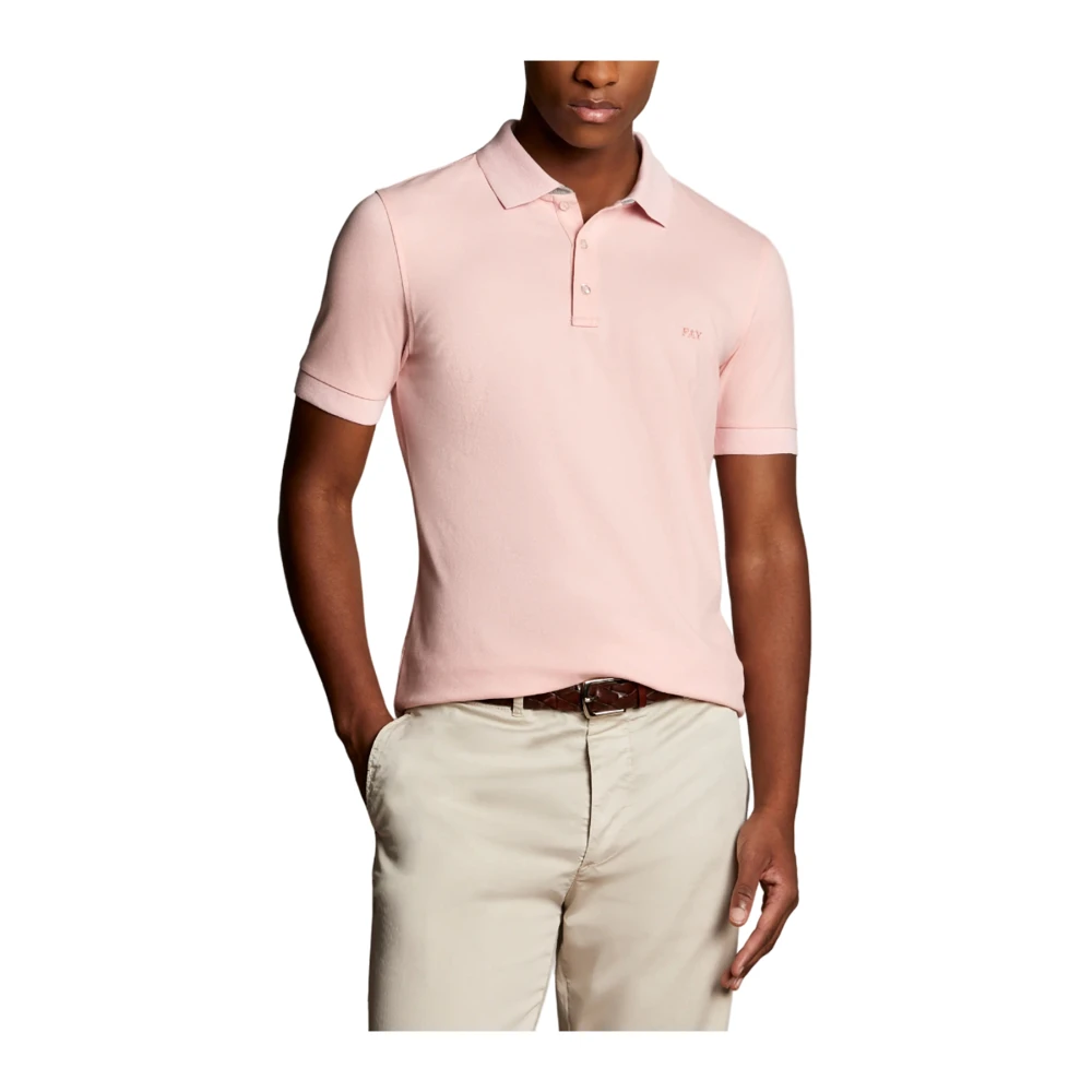 Fay Roze T-shirts en Polos Pink Heren