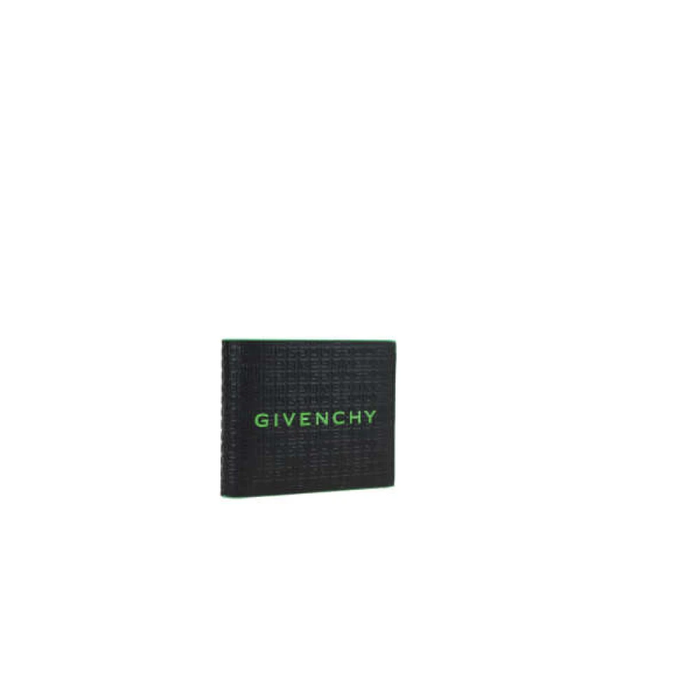 Givenchy Leren Portemonnee met 4G Patroon en Logo Print Black Heren