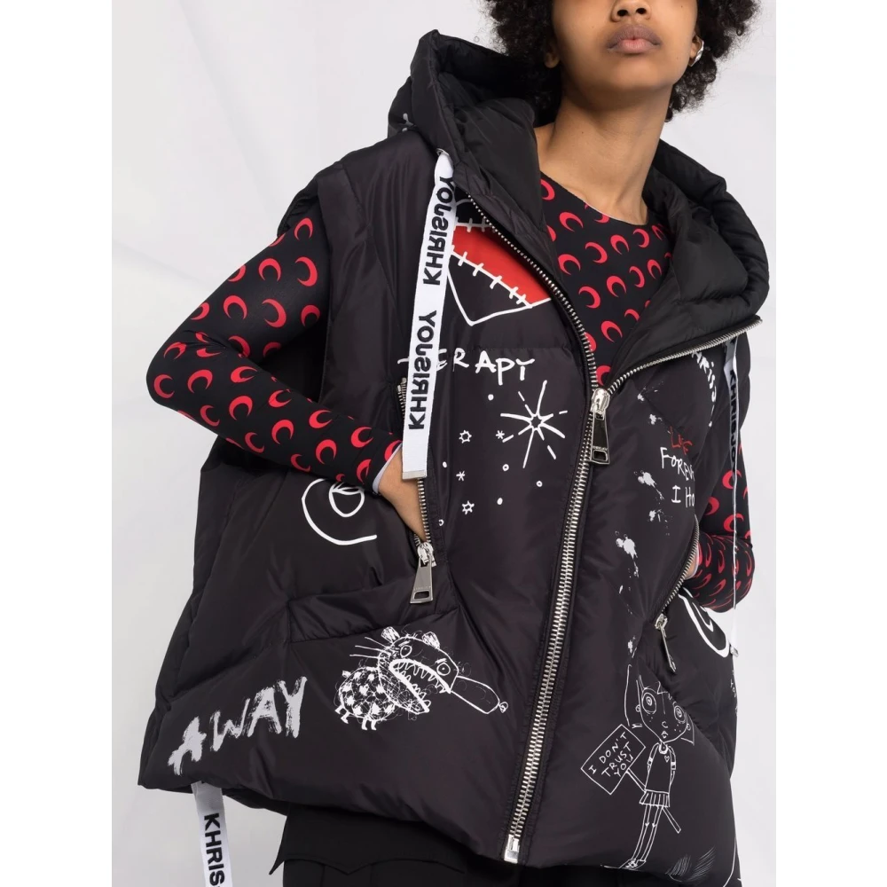 Khrisjoy Zwarte Iconische Puff Vest Black Dames