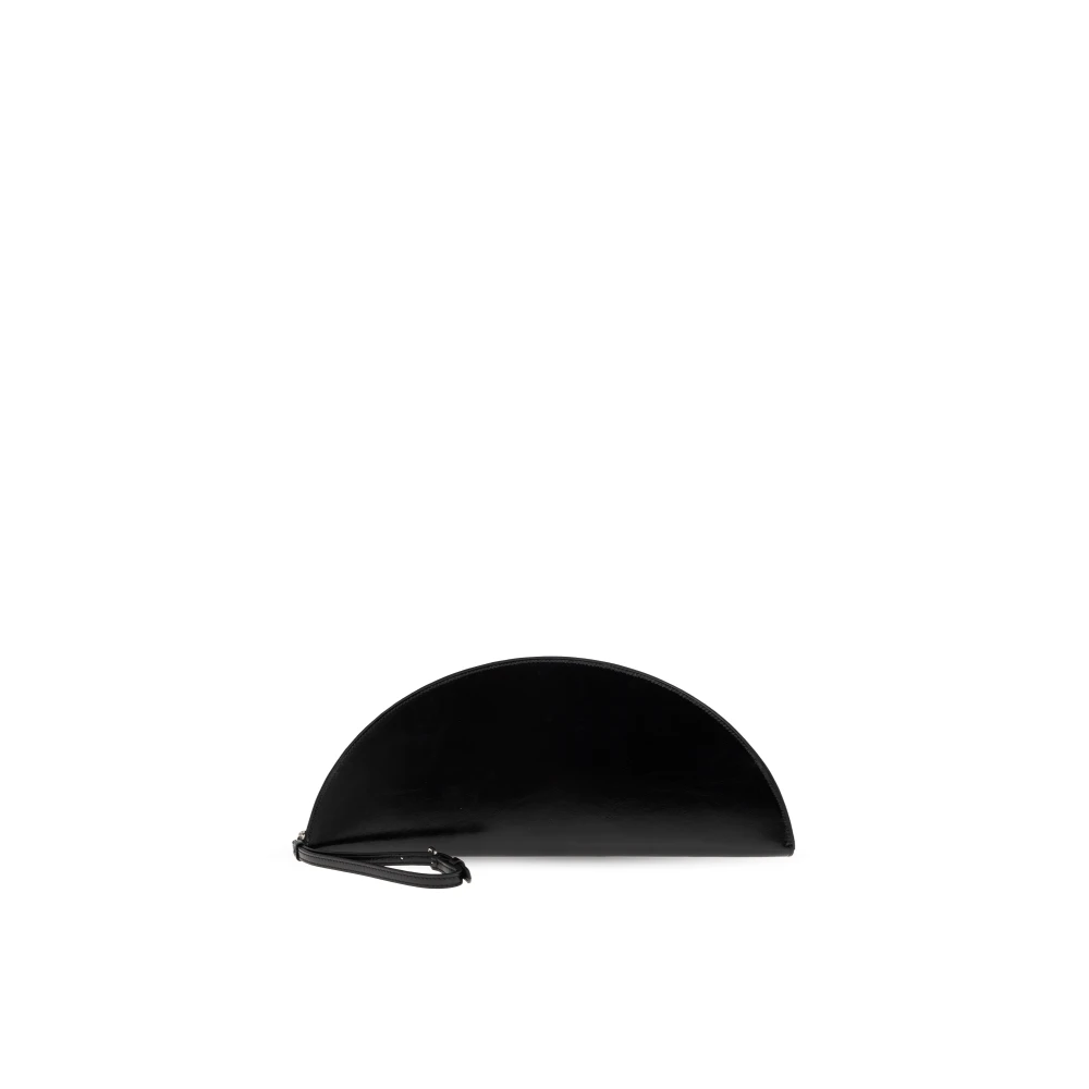 Maison Margiela Unisex Black Clutches, One Size, Leather Handbag