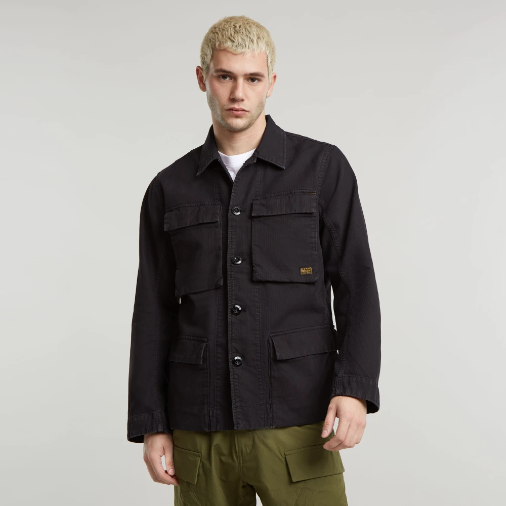 G-Star Leger Overshirt 4-Zak Bedford Cord Black Heren