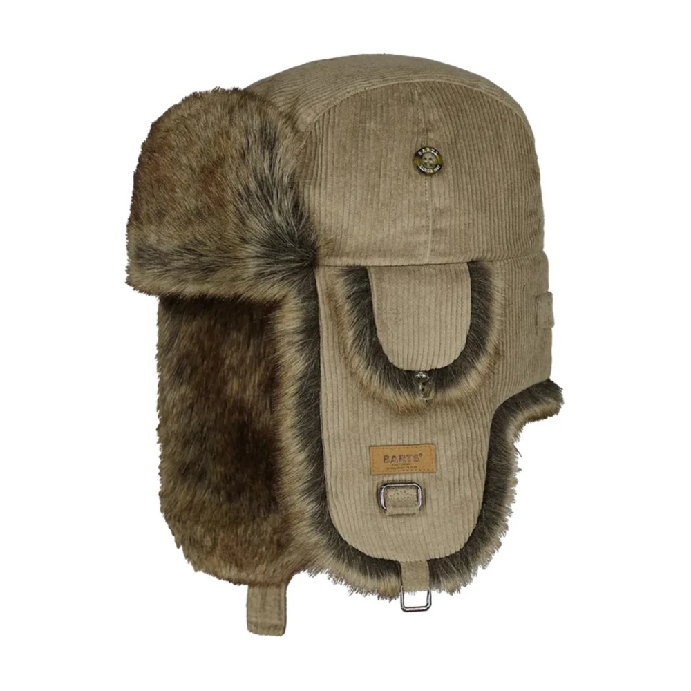 Barts Rib Bombermuts met oorflappen Beige Heren
