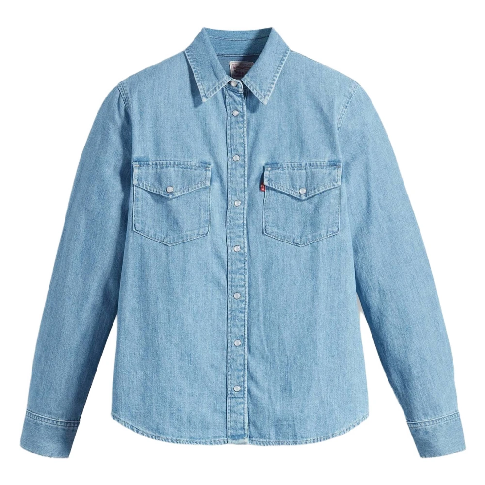 Levi's Vaquera Ikonisk Western Skjorta Blue, Dam