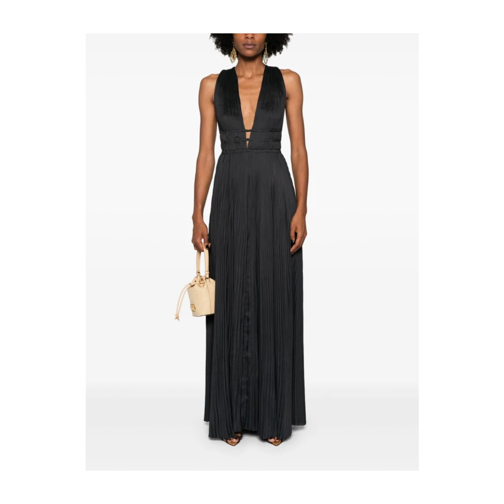 Ulla Johnson Zwarte Jurk Aw24 Black Dames