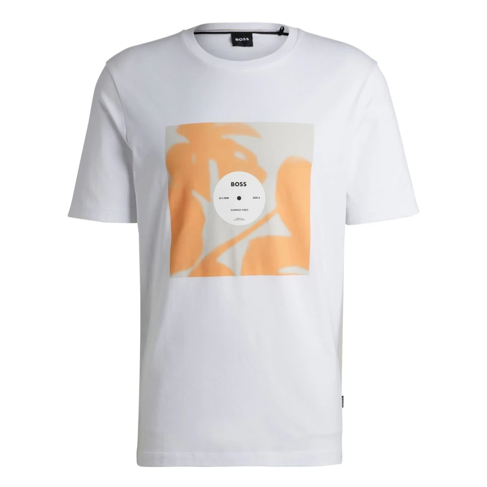 Hugo Boss Katoenen T-shirt Tiburt388 Designers Code White Heren