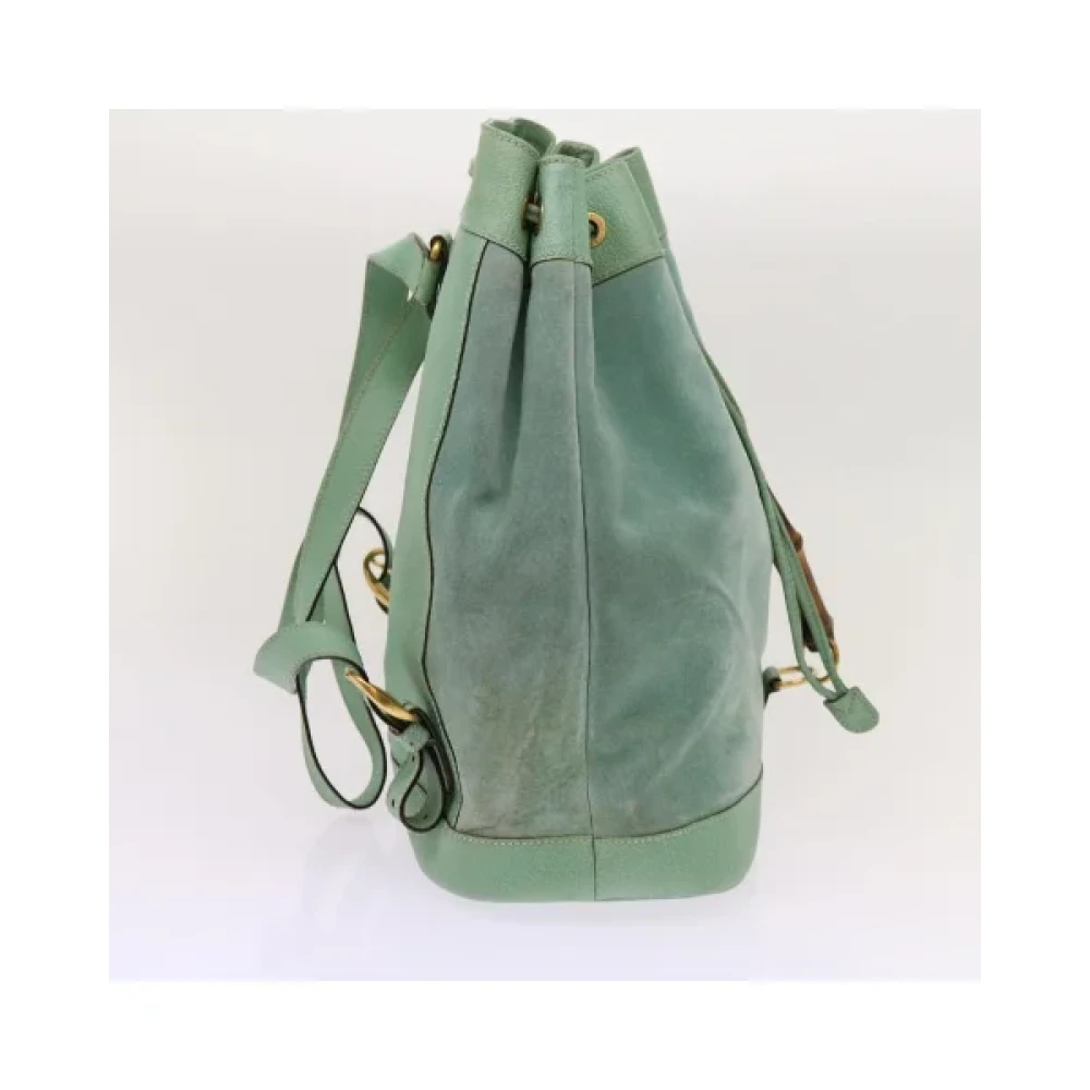 Gucci Vintage Pre-owned Suede backpacks Blue Dames