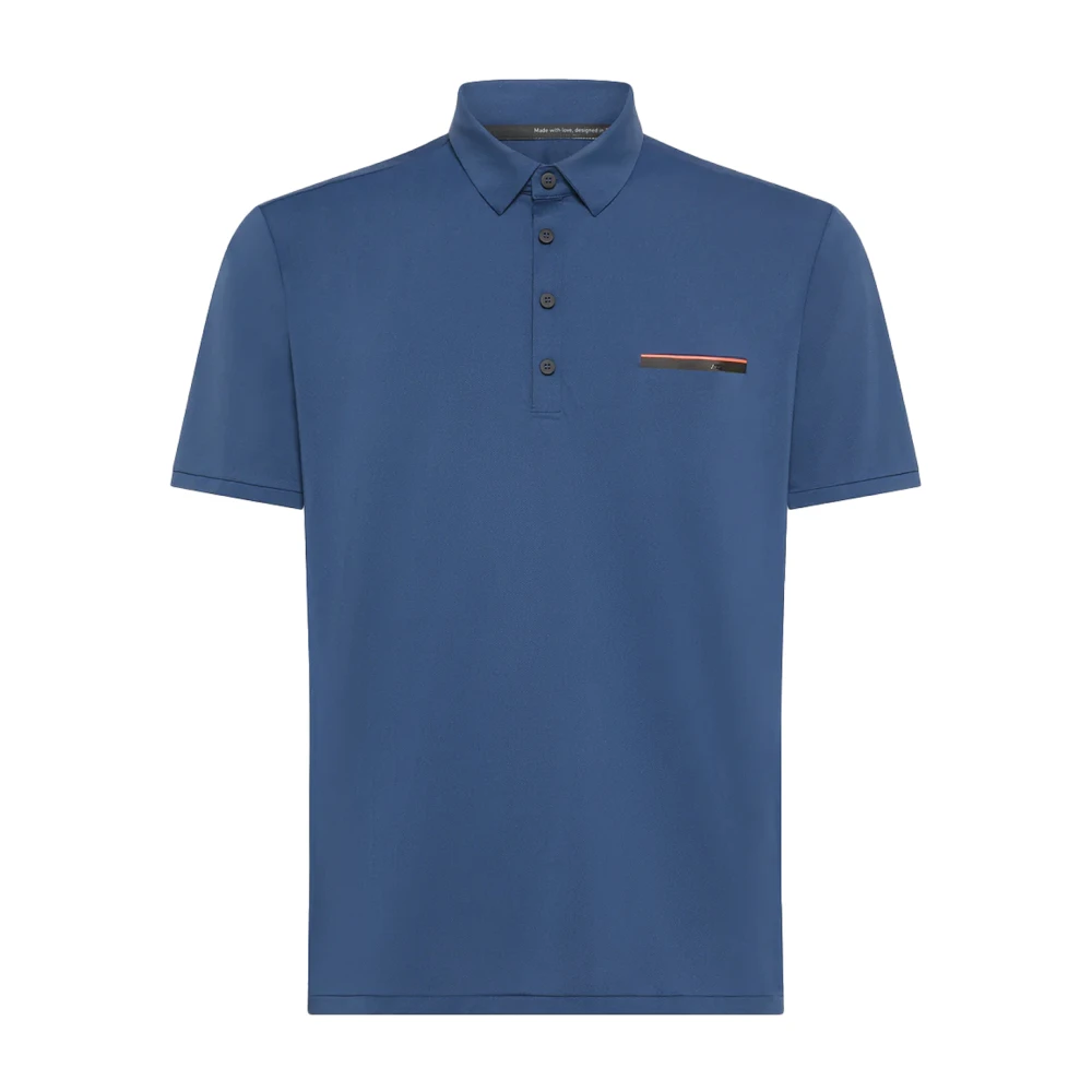 RRD Oxford Pocket Stretch Polo Shirt Blue Heren