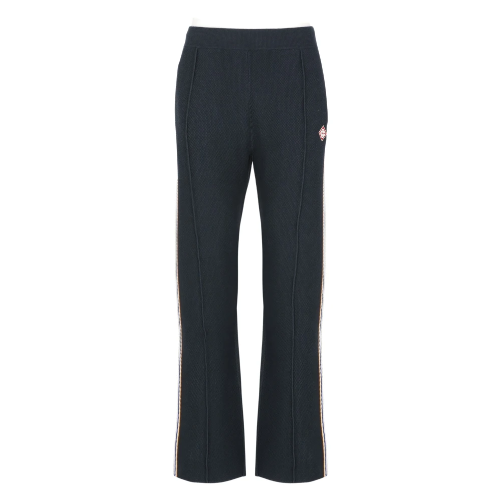 Casablanca Culture Café Knit Trousers - Male - Sweatpants - Blue - M - Trousers