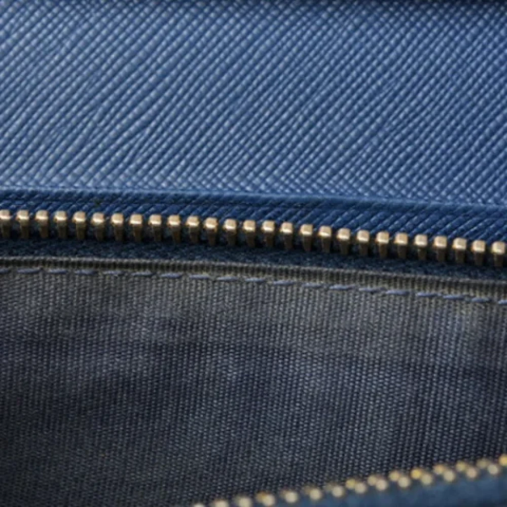 Prada Vintage Pre-owned Leather wallets Blue Dames