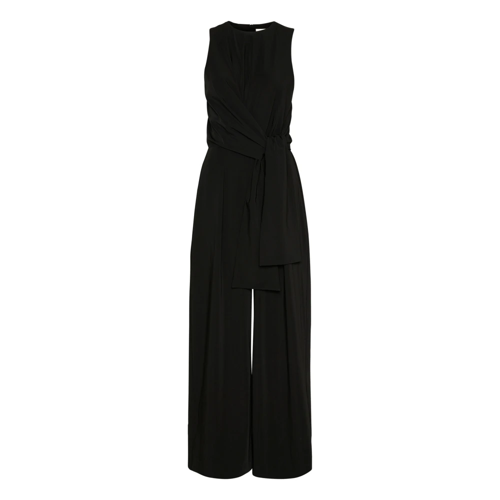 Elegant Svart Jumpsuit med Belte