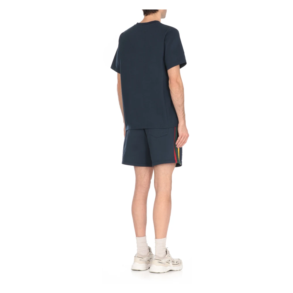Casablanca Blauw Katoenen T-shirt met Sportieve Print Blue Heren