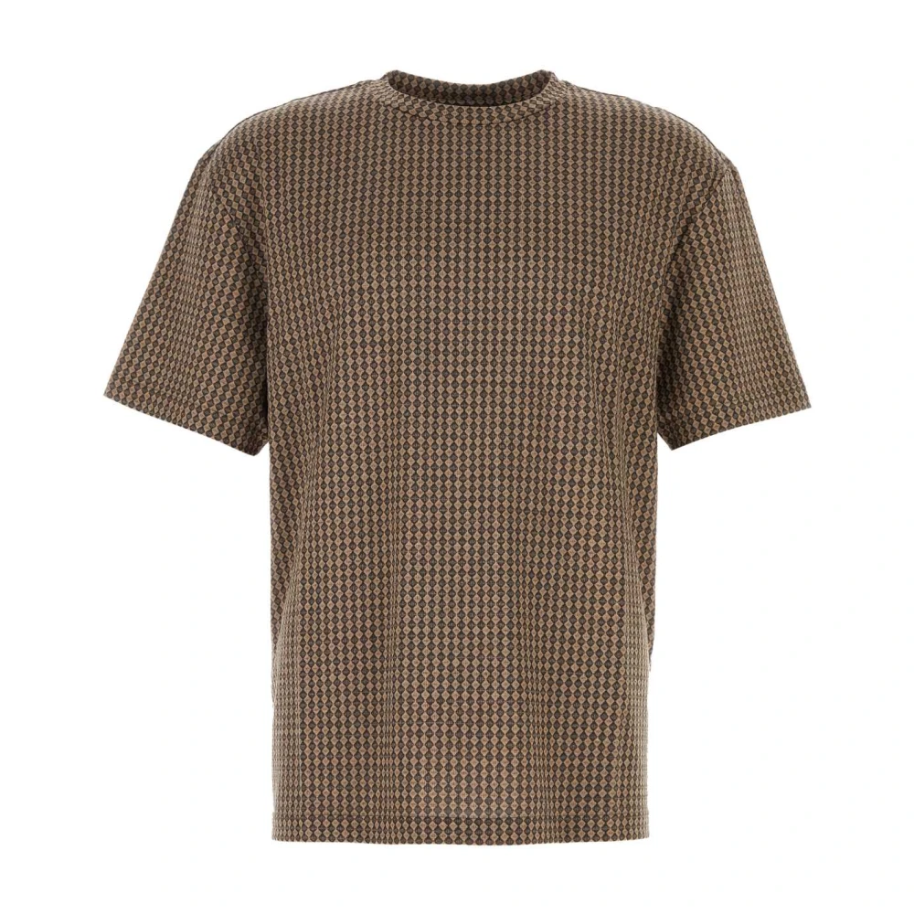 Giorgio Armani Zijde Blend Geborduurd T-shirt Multicolor Heren