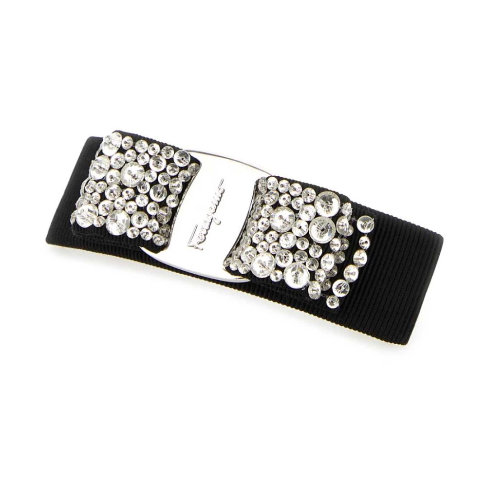Salvatore Ferragamo Stoffen Haarklem in Zwart Black Dames