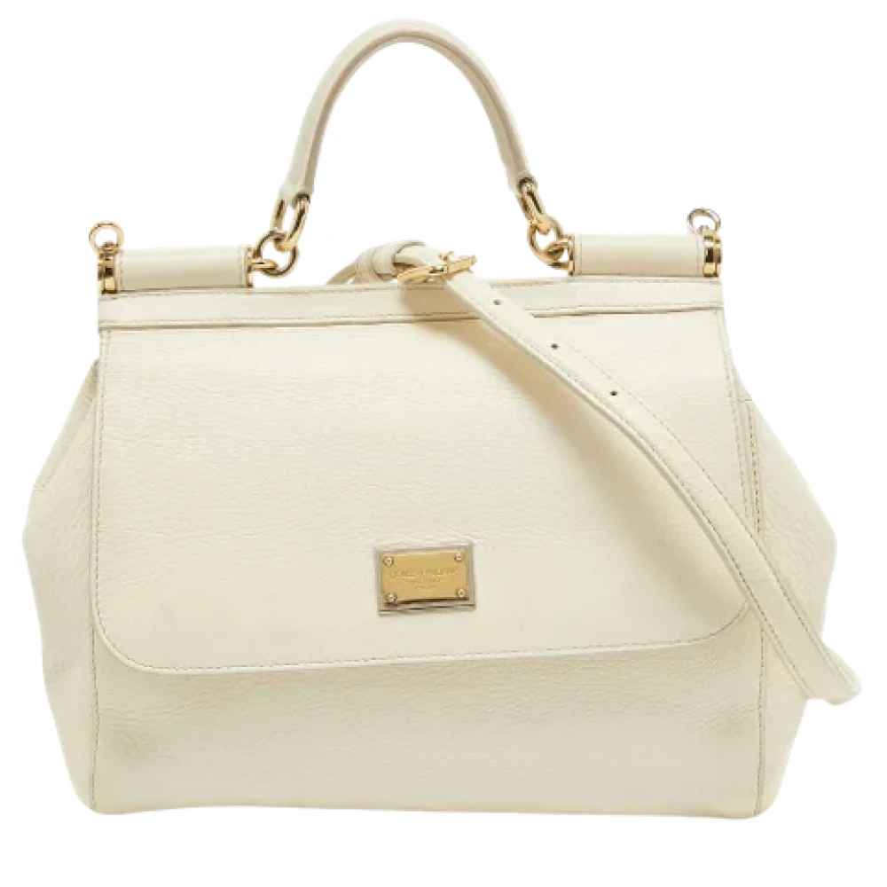 Dolce & Gabbana Pre-owned Leather handbags Beige Dames