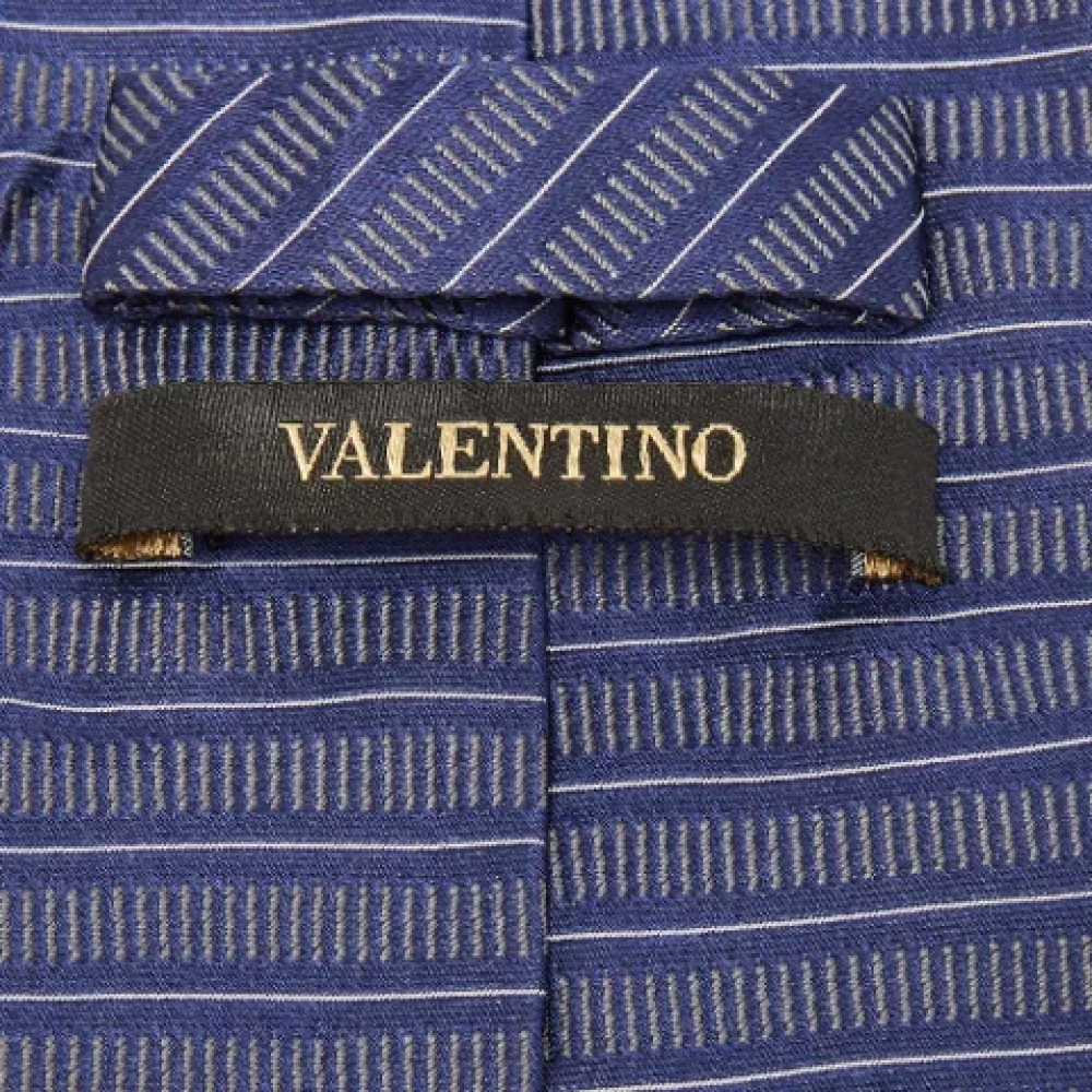 Valentino Vintage Pre-owned Silk home-office Blue Heren