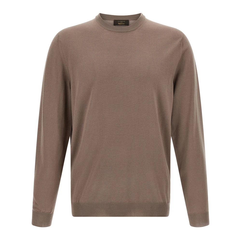 Zanone Men's Beige Flexwool Wool Sweater