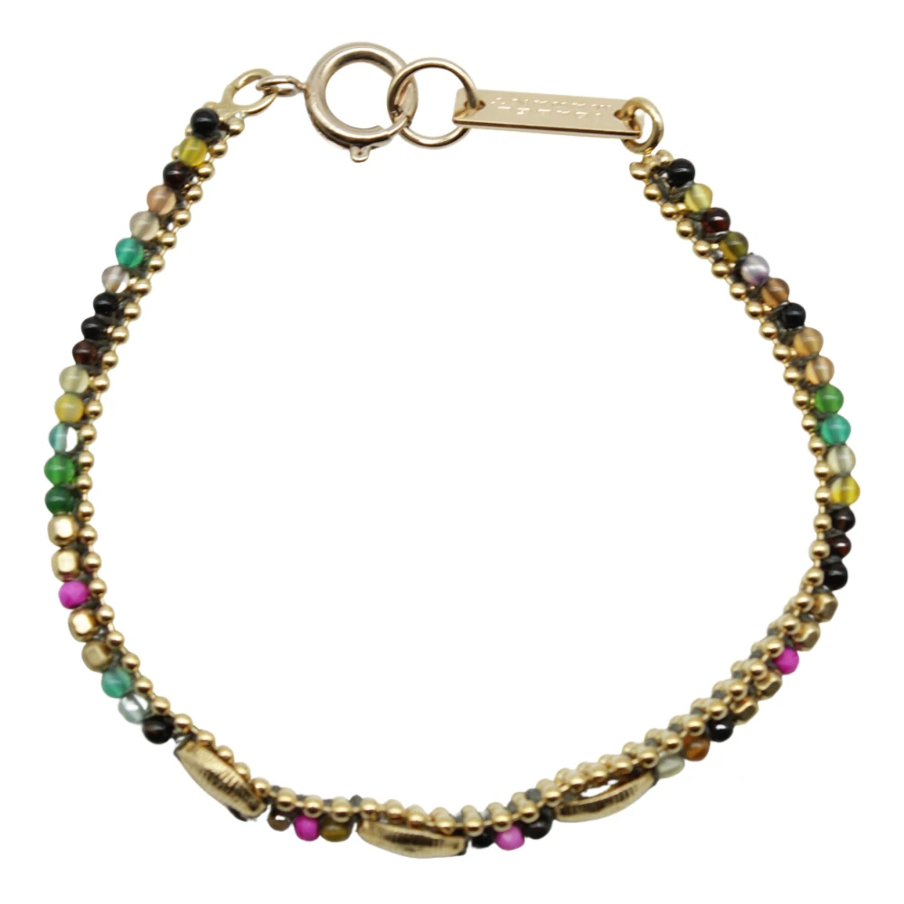 Isabel Marant Färgglatt armband med pärlor och skalldetaljer Multicolor, Dam