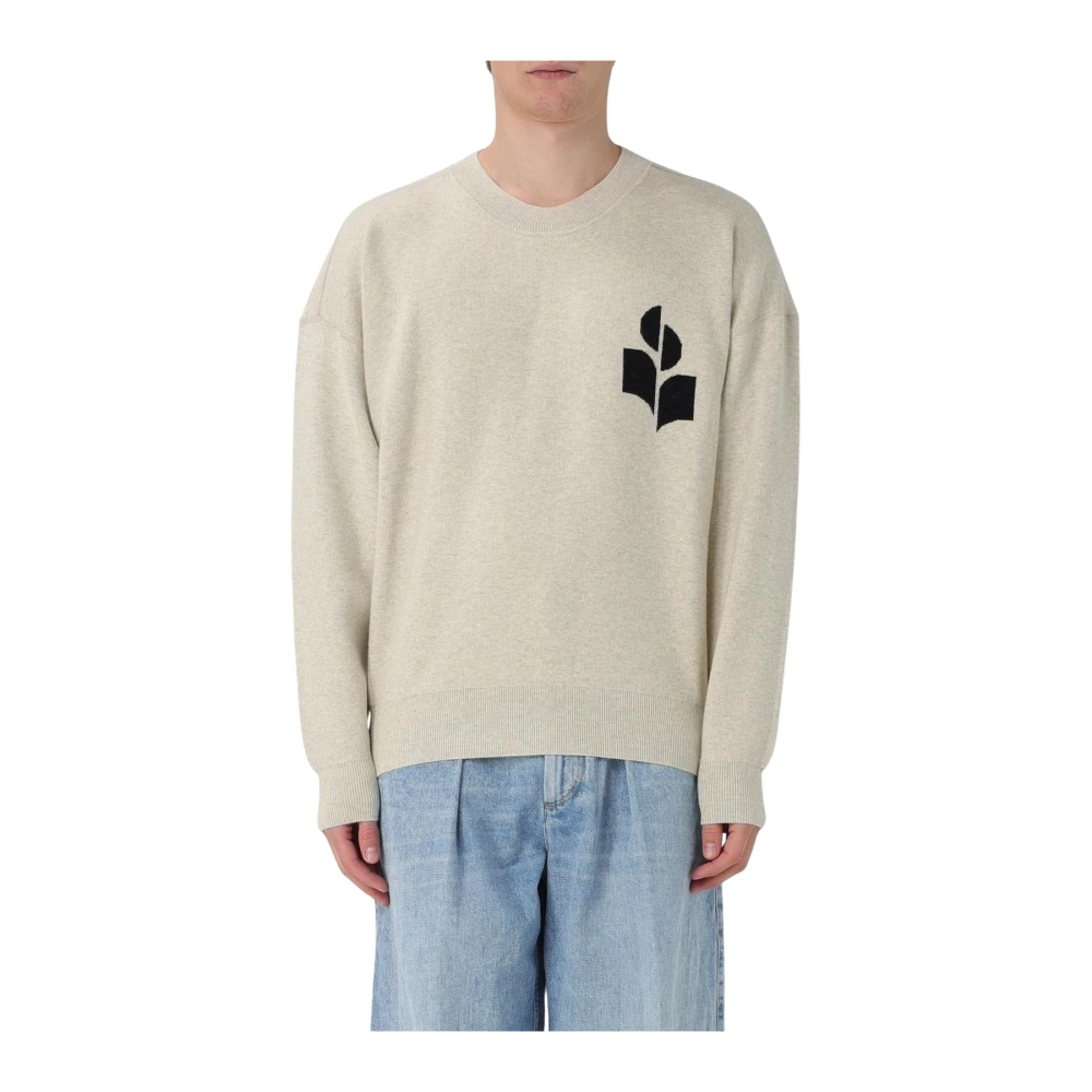 Isabel Marant Men's Gray Crew Neck Knit Sweater