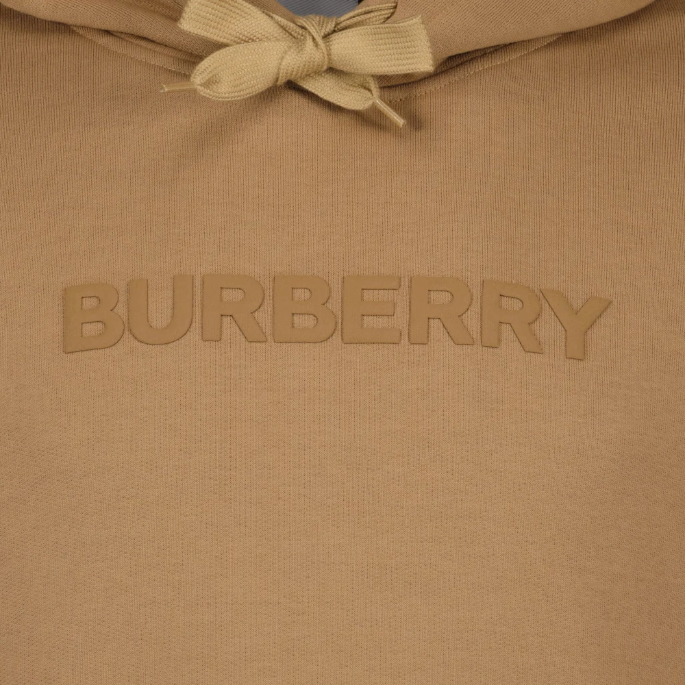 Burberry Logo Hoodie Sweatshirt Brown Heren
