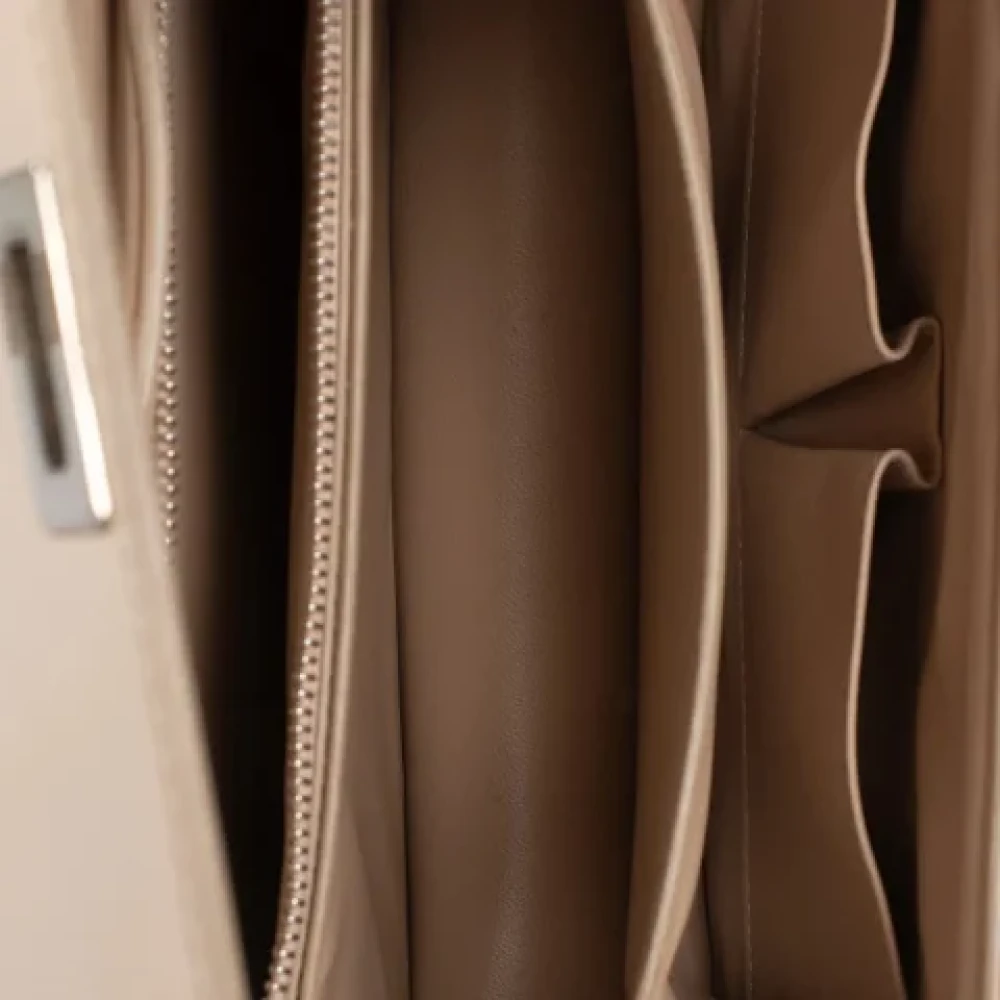 Celine Vintage Pre-owned Leather celine-bags Beige Dames