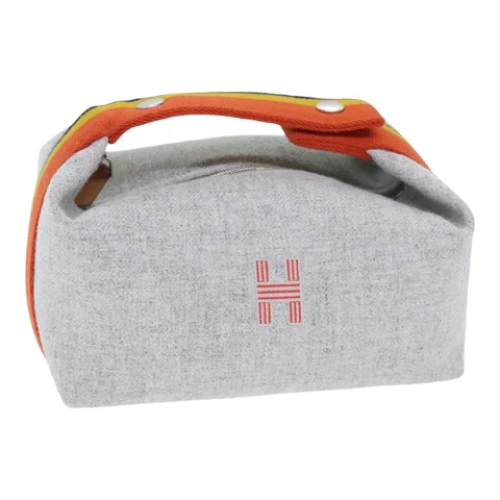 Hermès Vintage Pre-owned Wool handbags Gray Dames