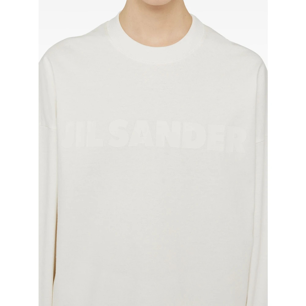 Jil Sander Casual Katoenen T-Shirt White Dames