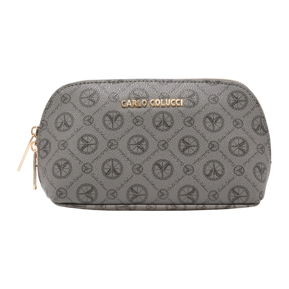 Carlo Colucci Women's Gray Vanity Bag - Toilet Bags - One Size - Bags