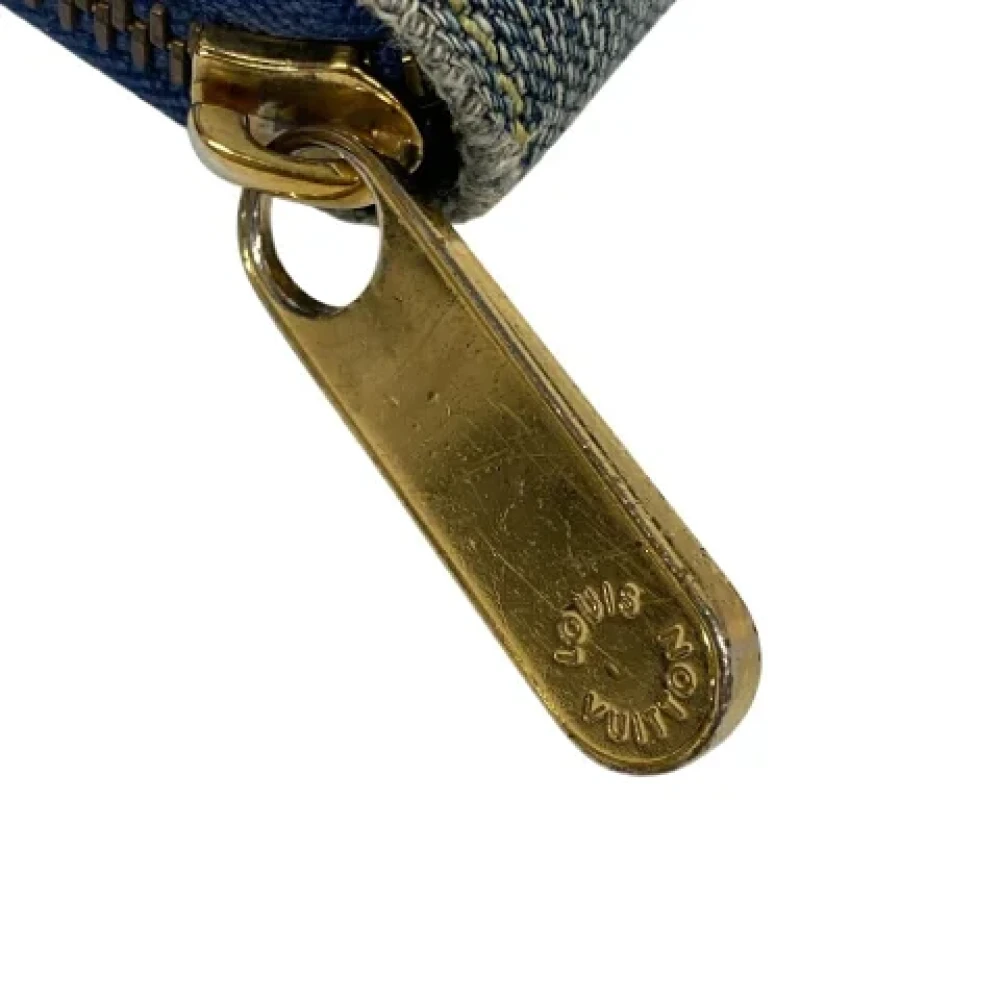 Louis Vuitton Vintage Pre-owned Denim wallets Blue Dames