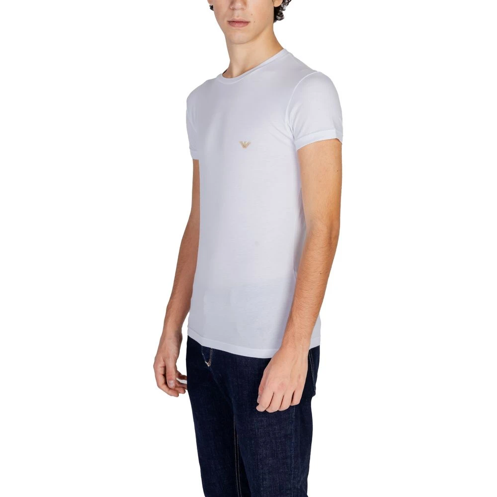 Emporio Armani Katoenen Heren T-shirt Herfst Winter Collectie White Heren