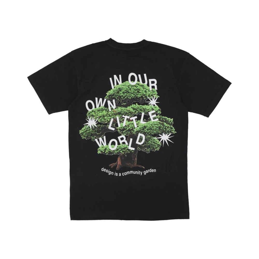 Market Community Garden Tee Gewassen Zwart Black Heren