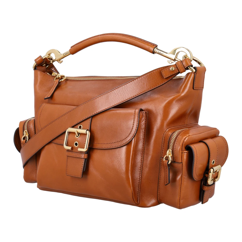 Chloé Bruine Leren Cameratas met Zakken Brown Dames