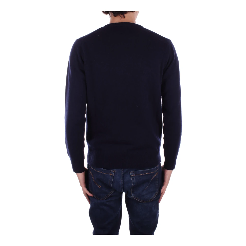 Saint Barth Logo Front Sweaters Blue Heren