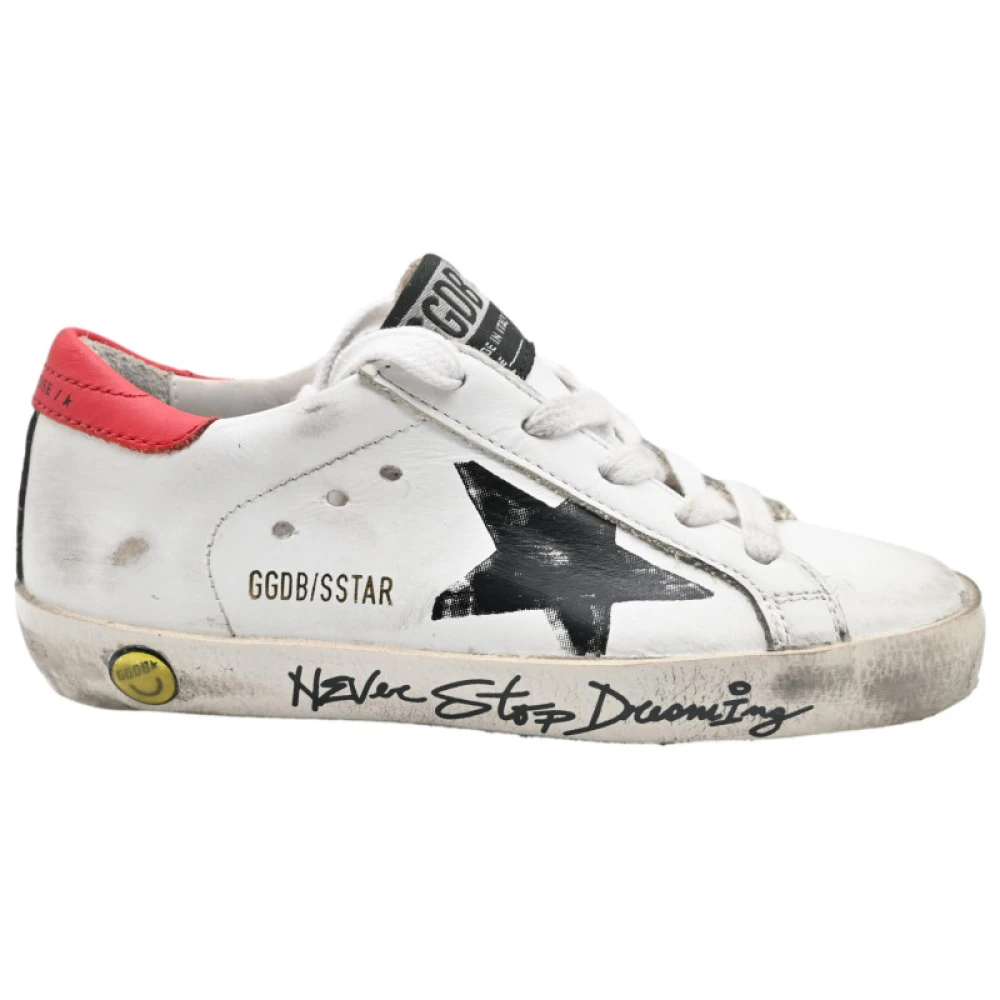 Golden Goose Superstar White Black Red Sneakers White, Unisex