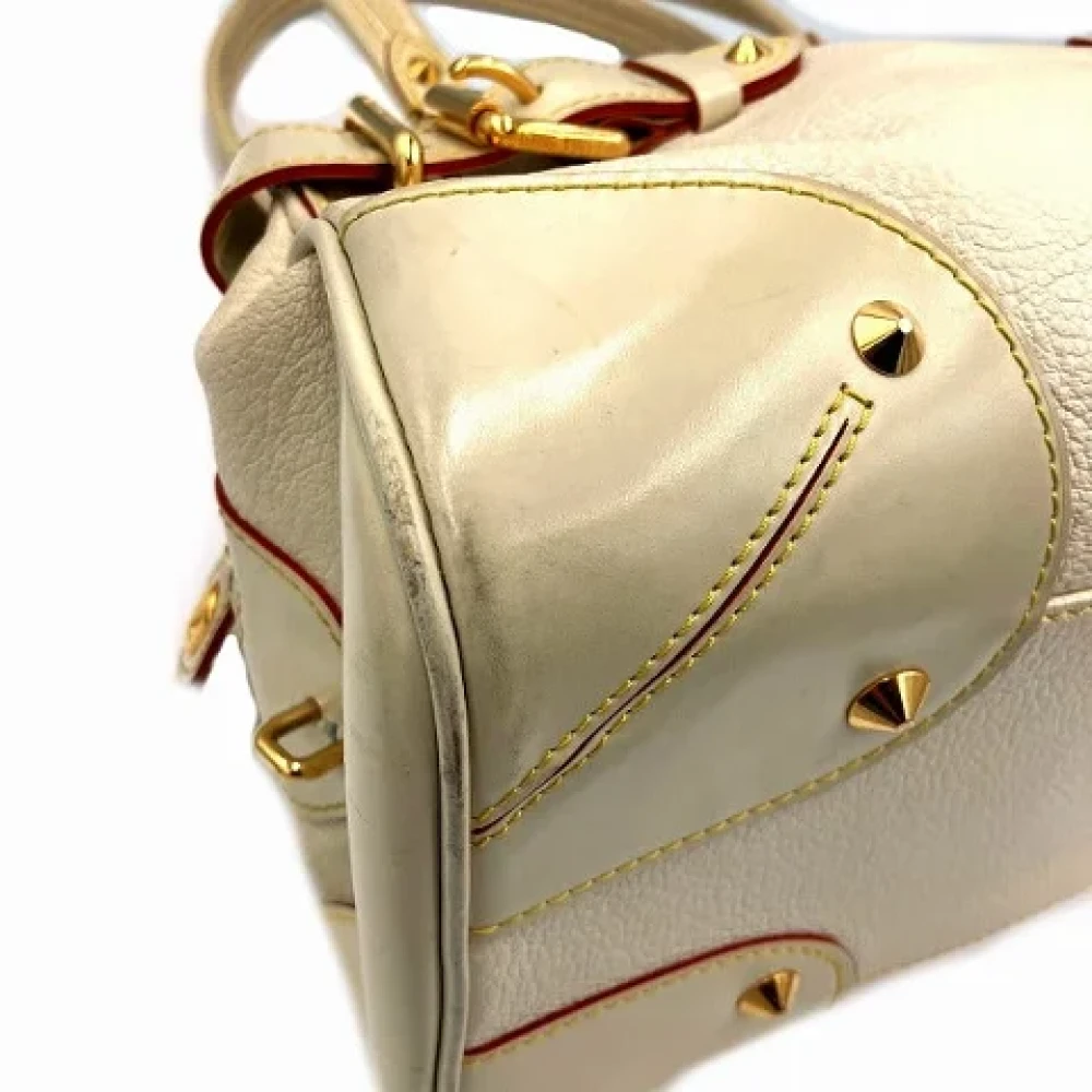 Louis Vuitton Vintage Pre-owned Leather handbags Beige Dames