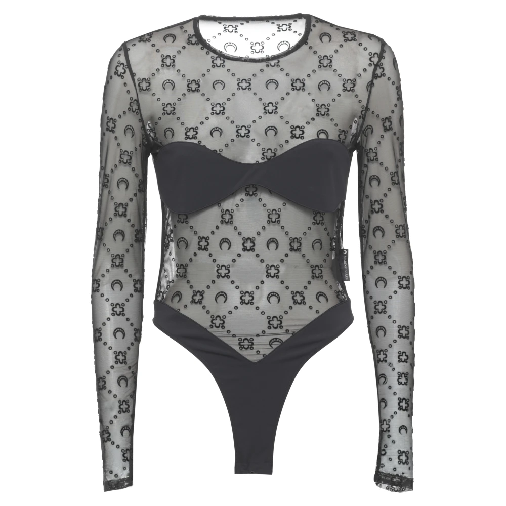 Marine Serre Donna Nero Top, S, New,