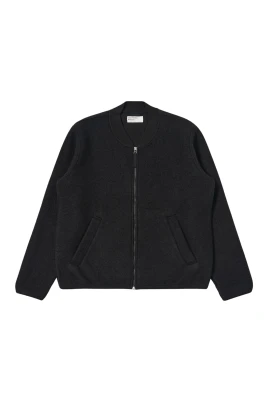 Wool Fleece Zip Bomber