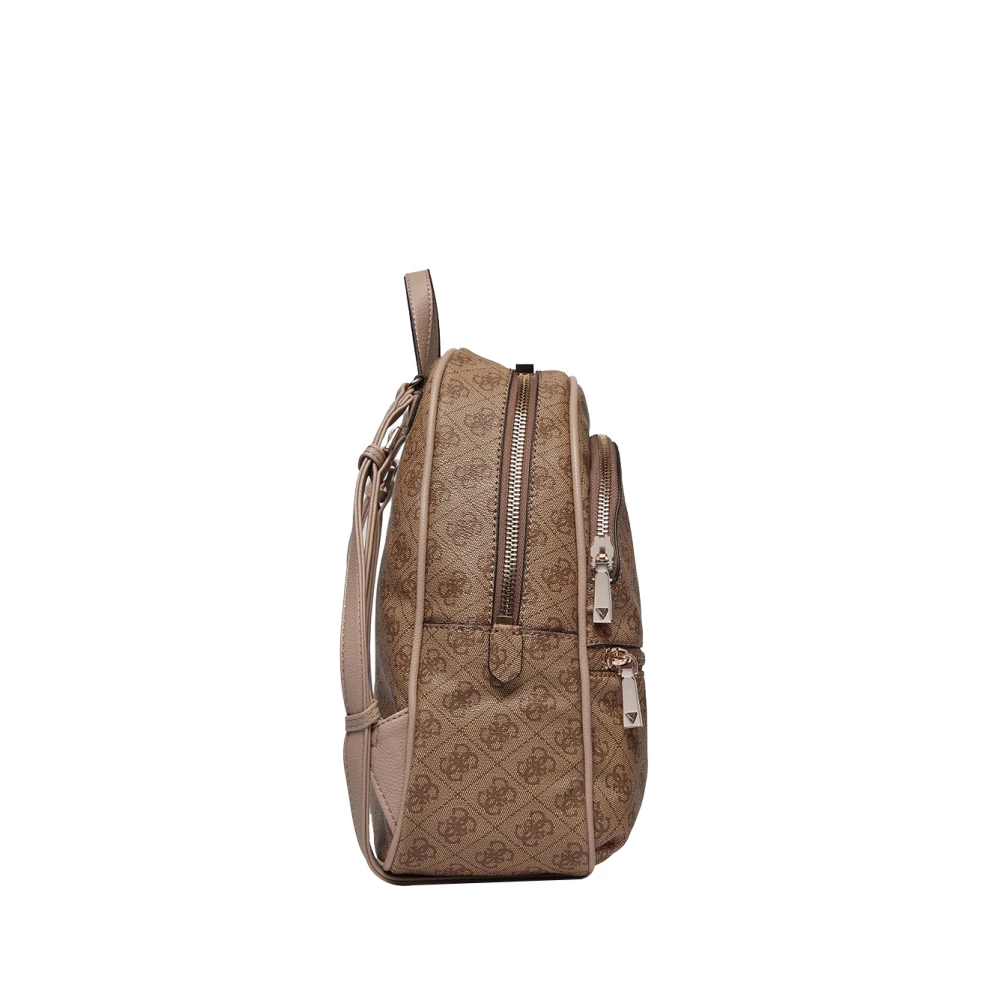 Guess Bruine Eco-Leren Rugzak met Gouden Details Brown Dames