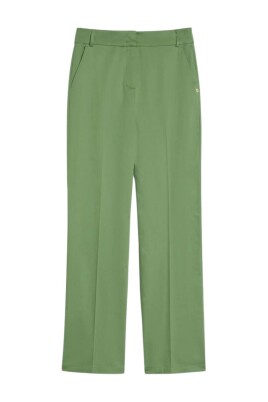 green-cotton-flare-fit-trousers