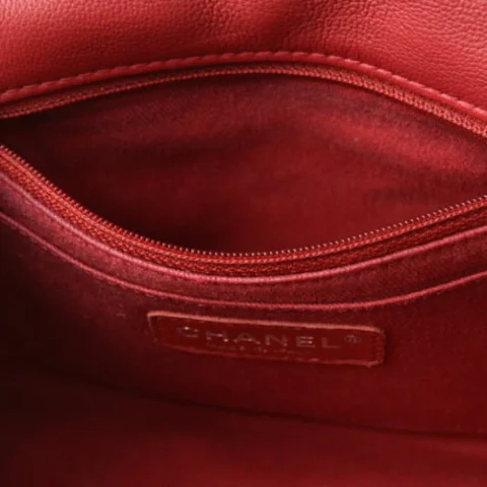 Chanel Vintage Pre-owned Leather shoulder-bags Red Dames